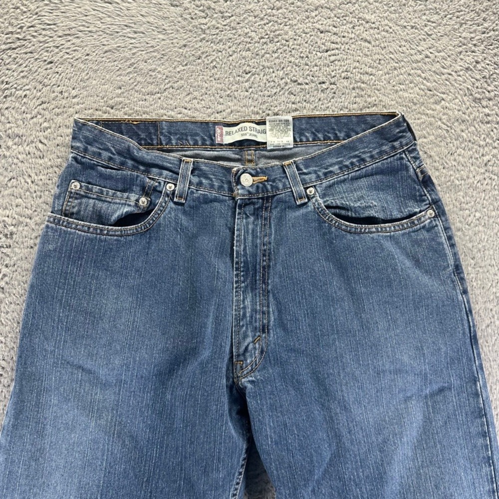 Vintage Levi's 559 Relaxed Straight Leg Baggy Jeans Mens W34 L32 Blue Denim - Picture 2 of 10